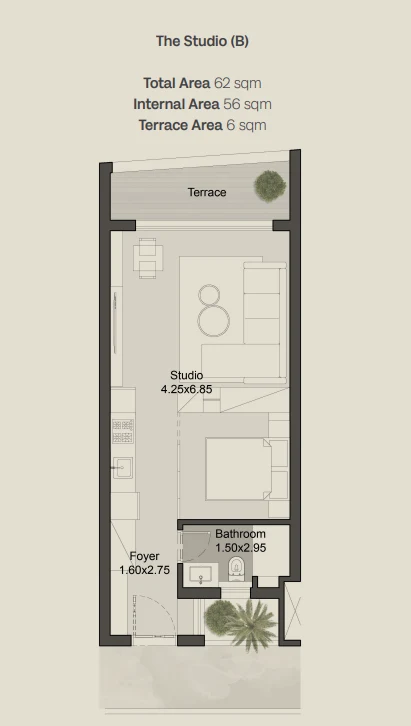 Apartments for sale in The Gray Residences-Hills of One New Zayed — Studio
