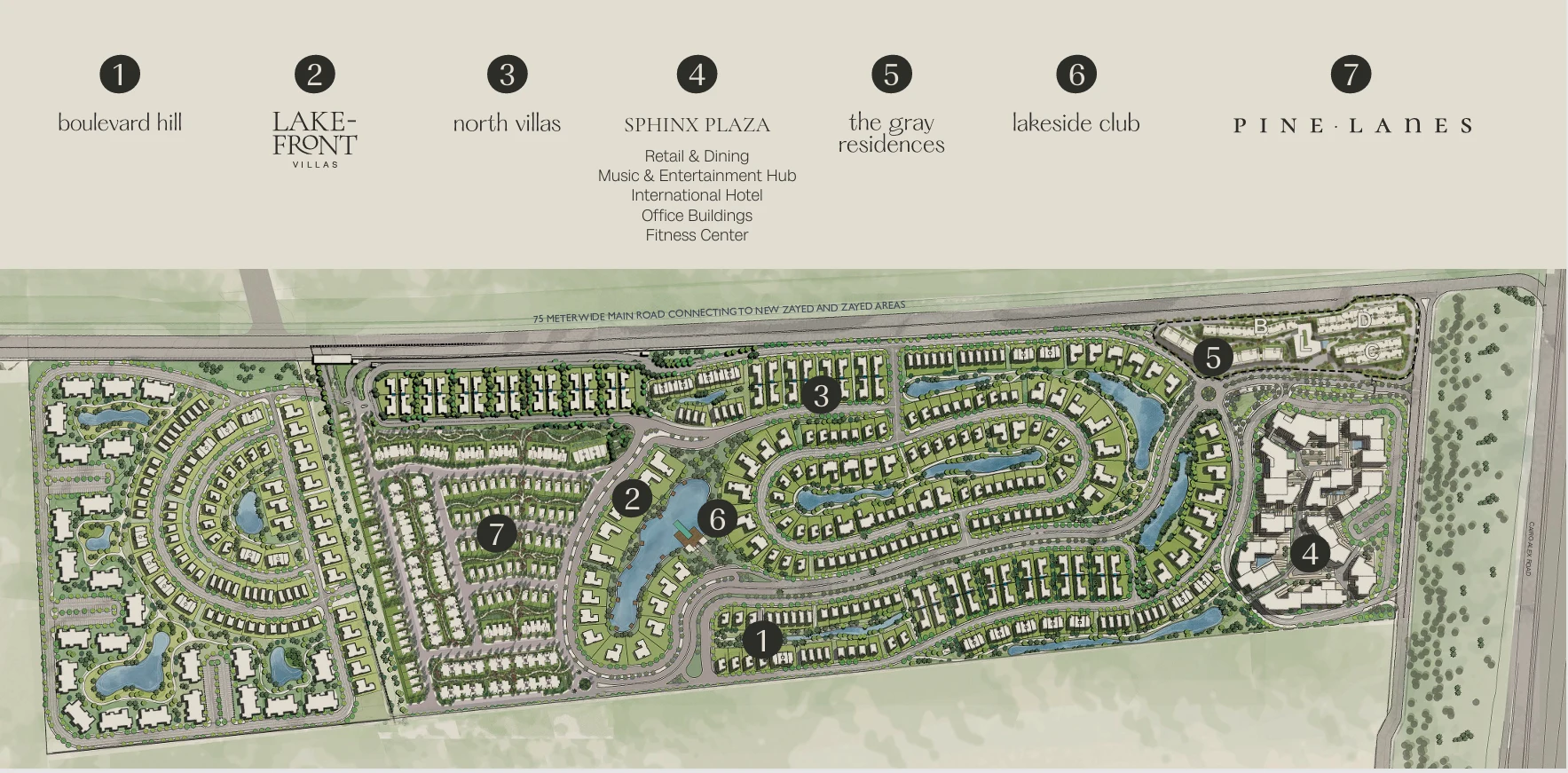 Boulevard Hills-Hills Of One New Zayed master plan