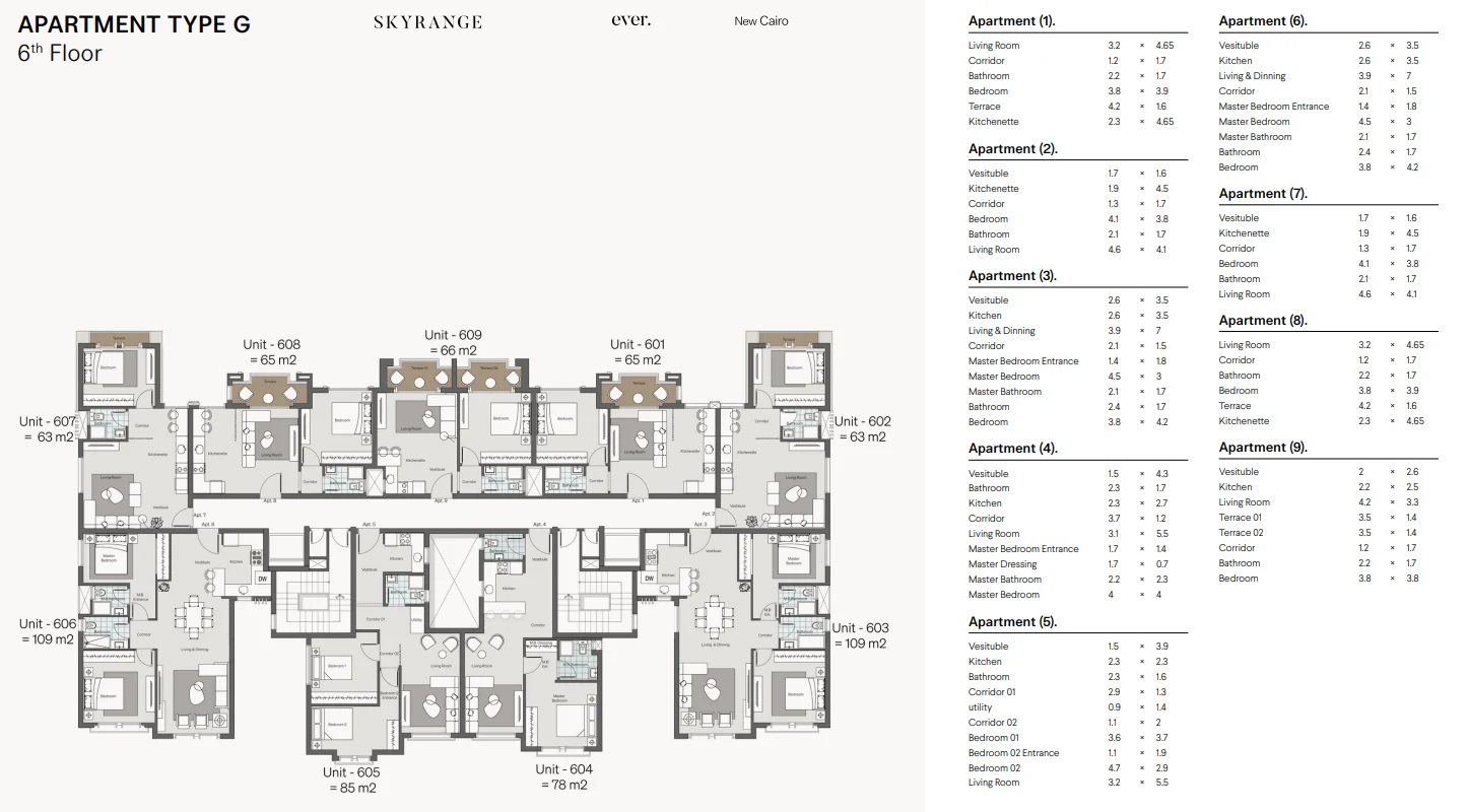 Apartments for sale in Sky Range - Ever New Cairo — Apartment