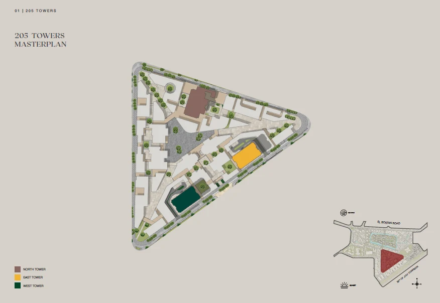 205 Towers El Sheikh Zayed master plan