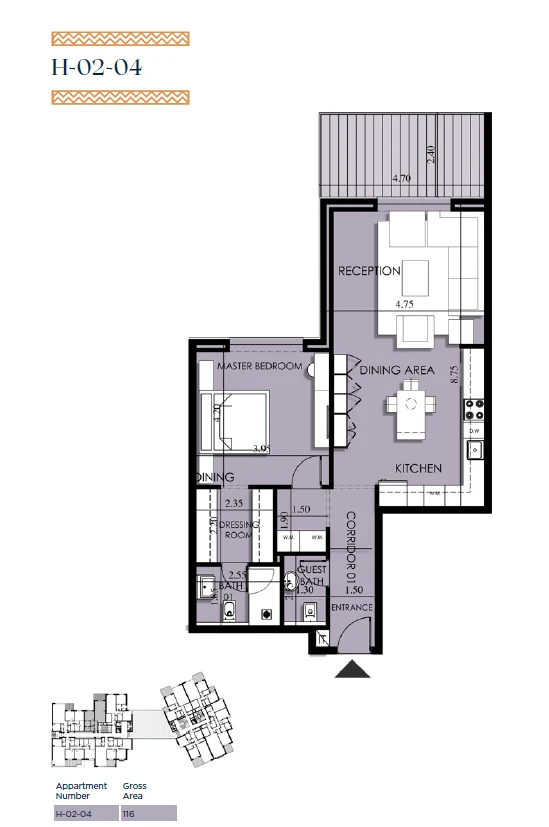 Apartments for sale in Canal Walk Island El Sheikh Zayed — Apartment