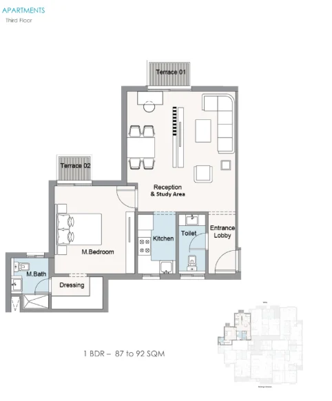 Apartments for sale in Oak Residences-Stone Park New Cairo — Apartment