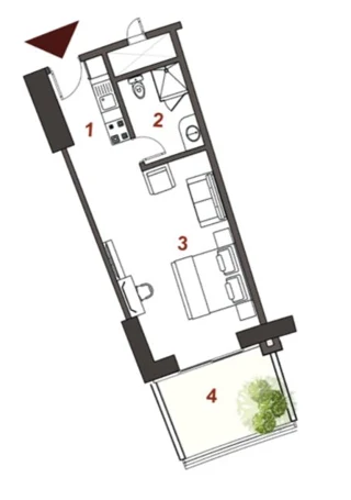 Chalets for sale in The Gate Towers North Coast-Sahel — Studio
