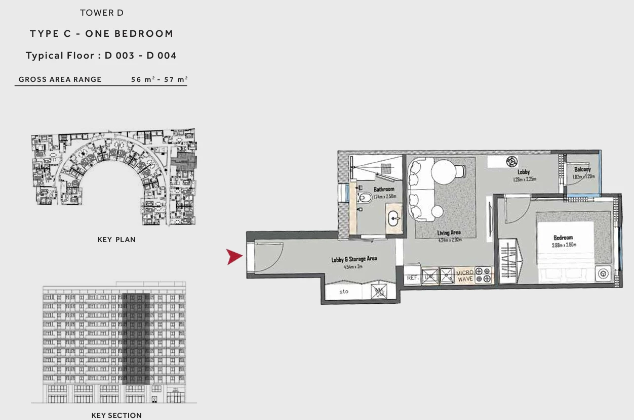 Apartments for sale in The Signature Tower Central Cairo — Apartment