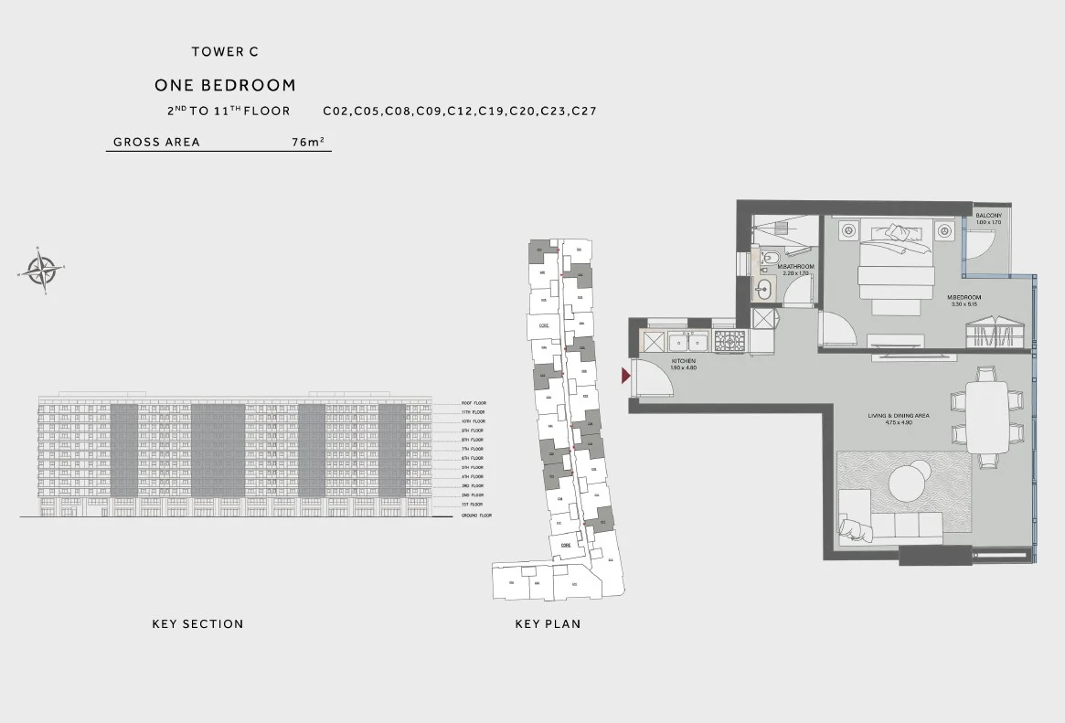 Apartments for sale in Redwood Tower Central Cairo — Apartment