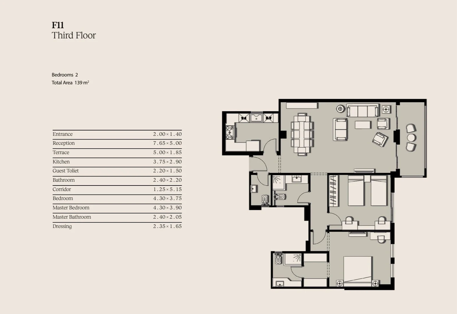 Apartments for sale in Serenity-90 Avenue New Cairo — Apartment