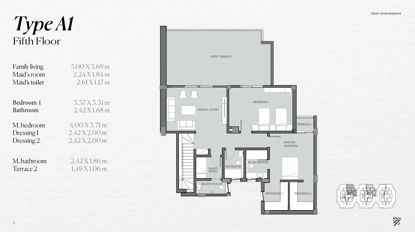Penthouses for sale in 27 Residence New Cairo — Penthouse