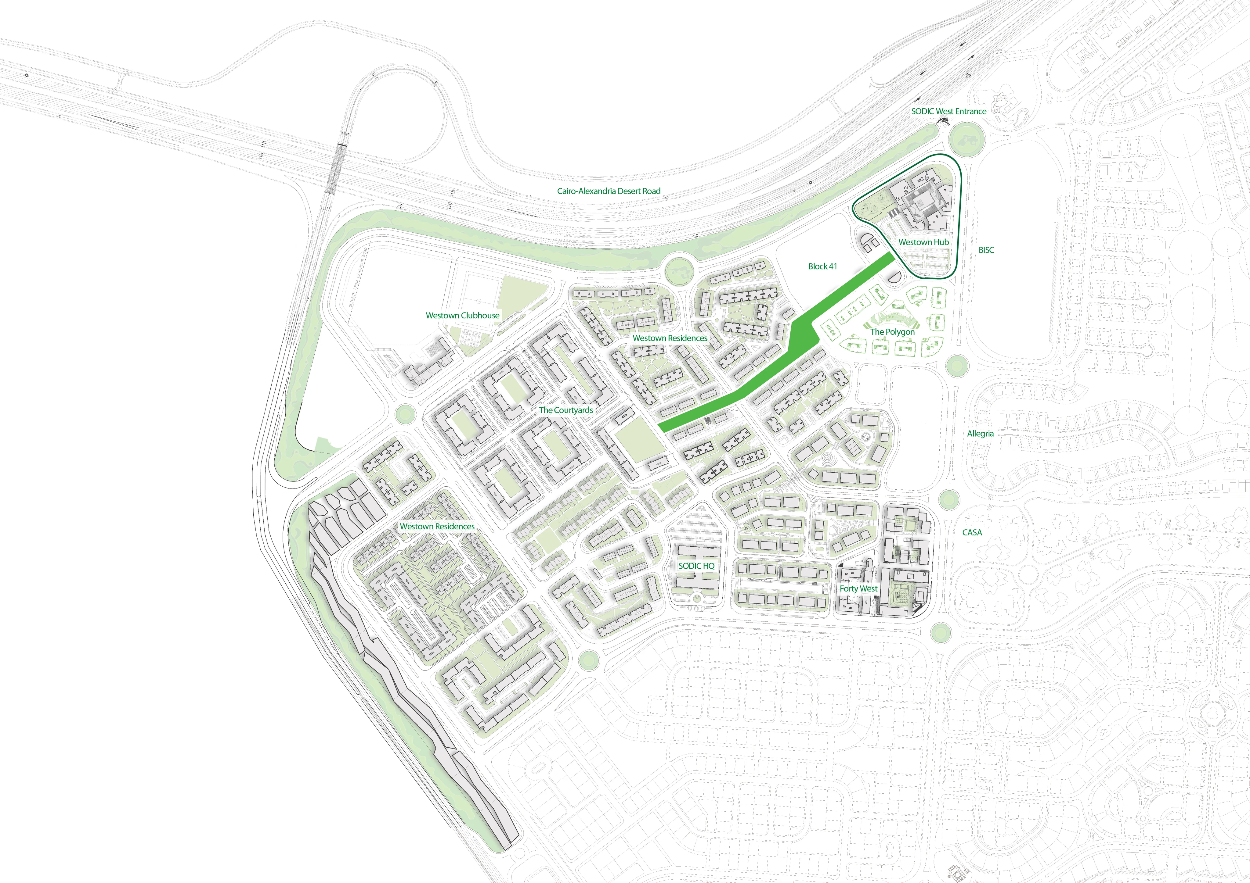 Westown Hub El Sheikh Zayed master plan