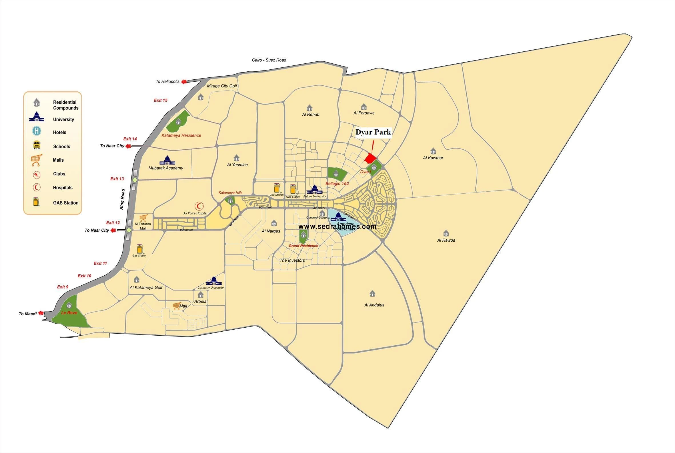 ماستر بلان ديار بارك القاهرة الجديدة